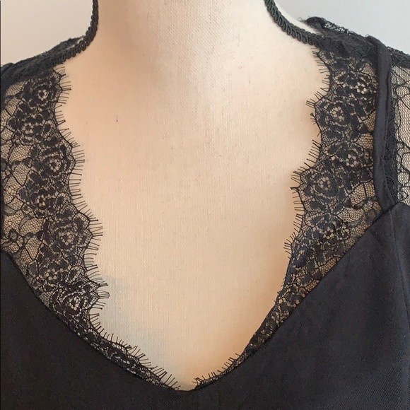 ♥️SALE♥️NWT Mustard Seed Black Lacy Dress - Picture 7 of 11
